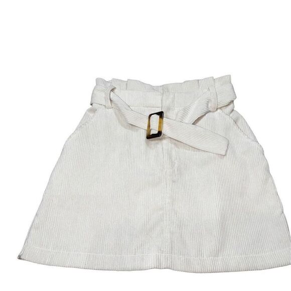Goodnight Macaroon Small White Corduroy Skirt - Picture 4 of 6